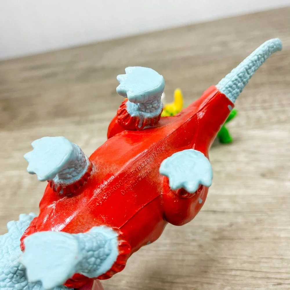 Vintage Birthday Party Dinosaur Figurine Set Triceratops Cake Topper 4pc Toy